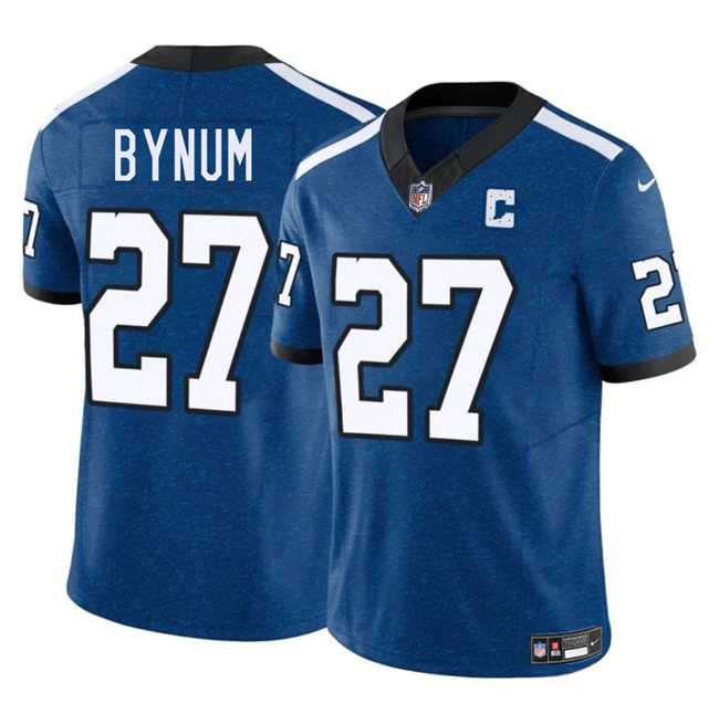 Mens Indianapolis Colts #27 Cam Bynum Blue 2025 F.U.S.E. Throwback Vapor Limited Stitched Jersey Dzhi